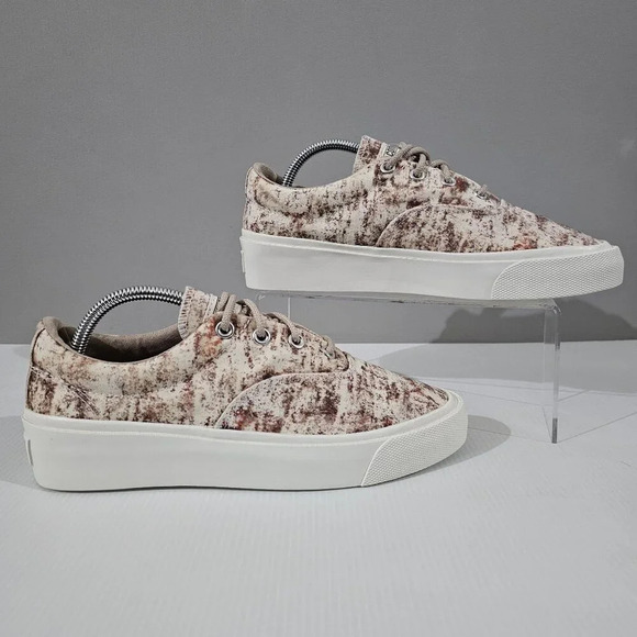 NEW Converse X John Elliot Skid Grip Ox Sneaker 9.5 Brown White Canvas Low Top - Picture 3 of 12